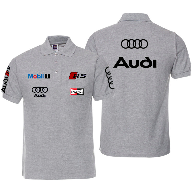 2022 Polo Audi RS Homme Champion Racing Sans Repassage Coton Couleur Unie